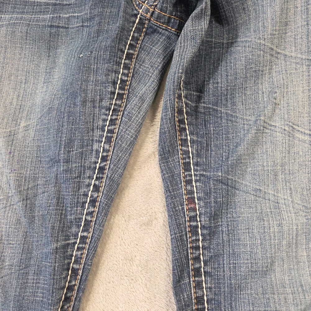 Hydraulic Womens Slim Leg Jeans Medium Wash Contrast Stitch Low Rise Size 11/12 - Picture 6 of 9
